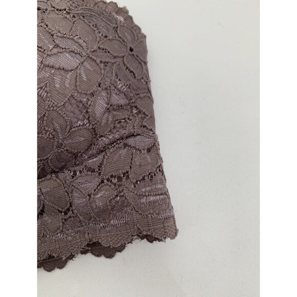 By Together Strappy Lace Bralette Size Small Taupe w/ Removable Pads - Picture 6 of 9